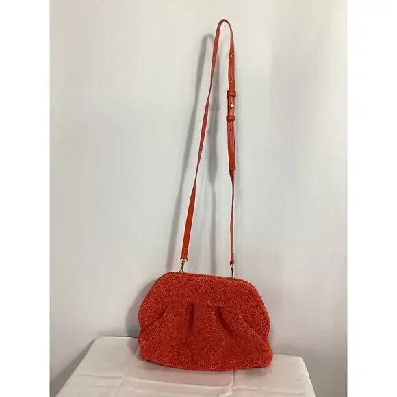 Neiman Marcus 'Themoire Tia' Red Bag Made In Italy Size OS